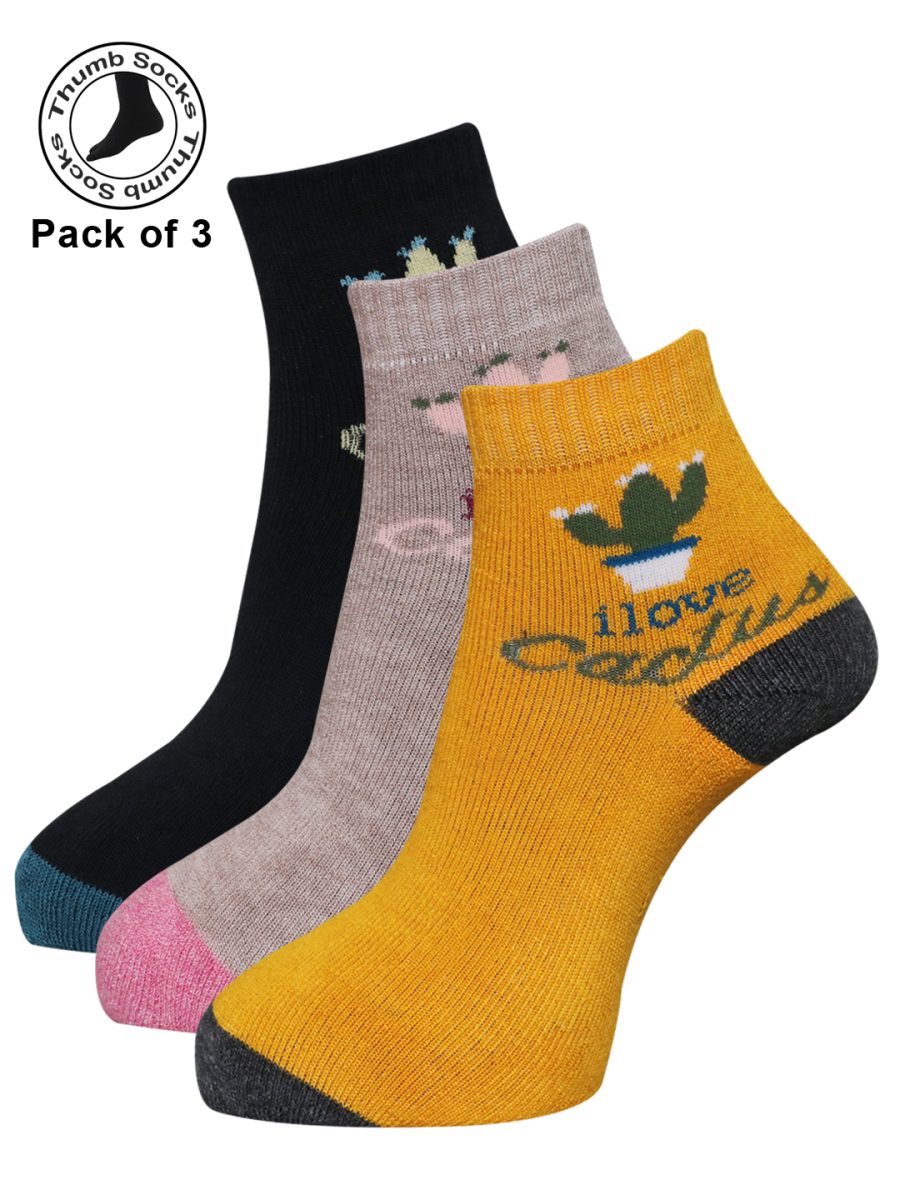Dollar Socks for Women's And Girls Tumb Socks Free Size (Pack of 3)