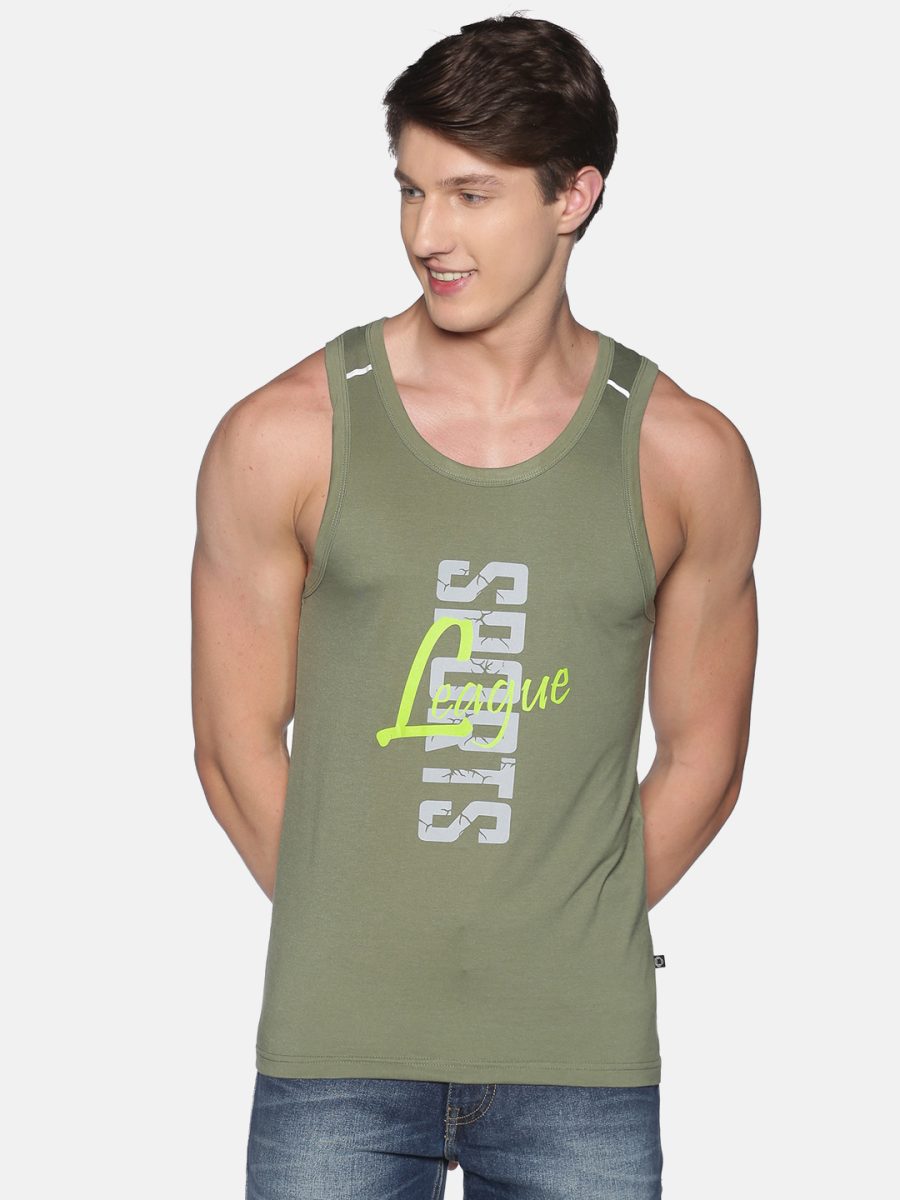 Dollar Men's Casual Cotton Printed Tank Top Vest