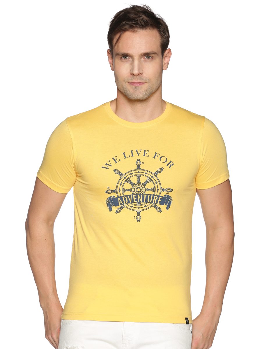 Dollar Men's Casual Round Neck Printed T-Shirt