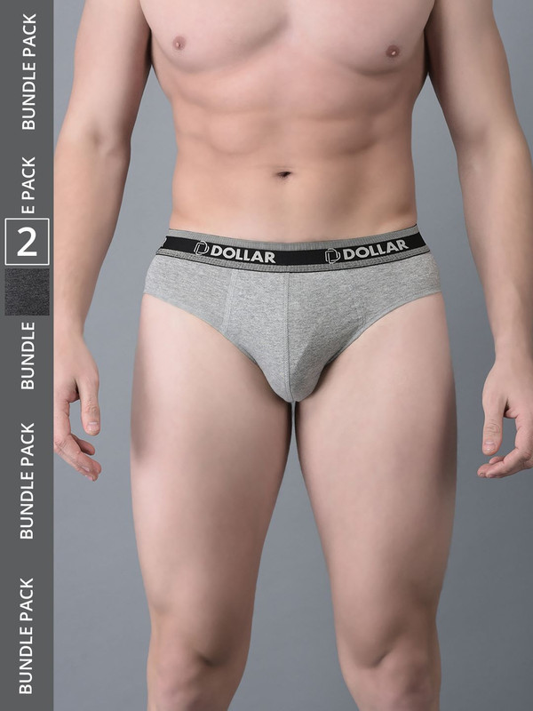 Dollar Bigboss Men's Assorted Pack of 2 Cotton Brief