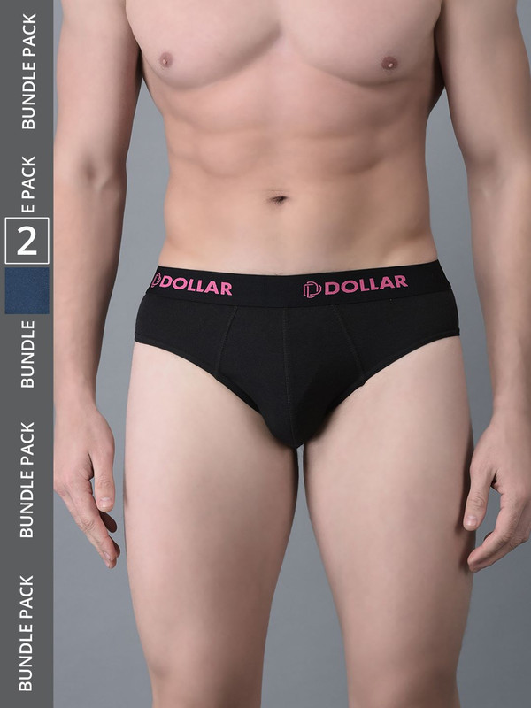 Dollar Bigboss Men's Assorted Pack of 2 Cotton Brief