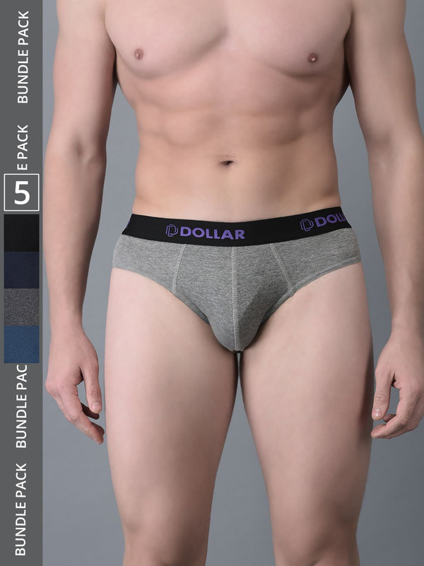 Dollar Bigboss Men's Assorted Pack of 5 Cotton Brief