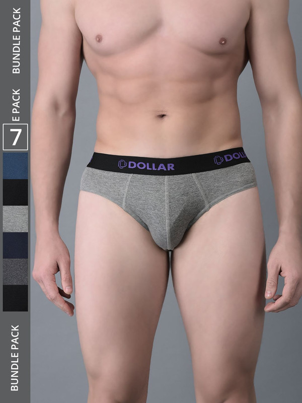 Dollar Bigboss Men's Assorted Pack of 7 Cotton Brief