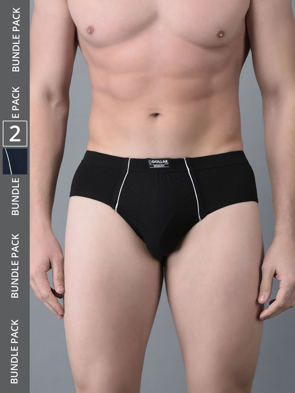 Dollar Bigboss Men's Assorted Pack of 2 Cotton Brief