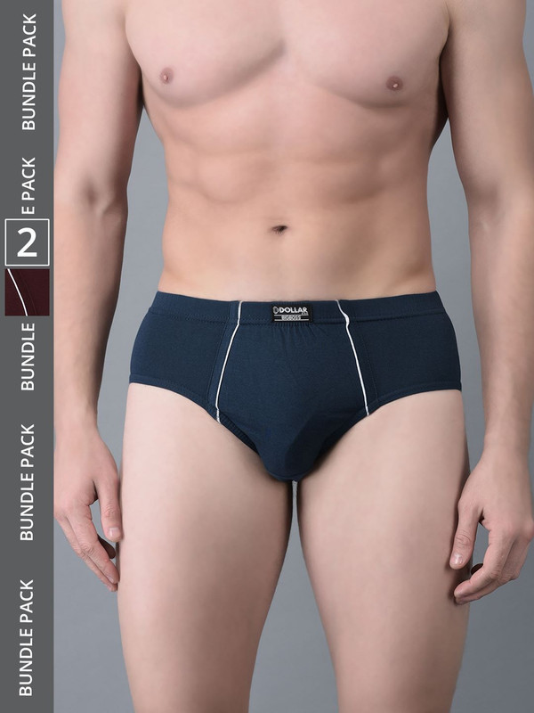 Dollar Bigboss Men's Assorted Pack of 2 Cotton Brief