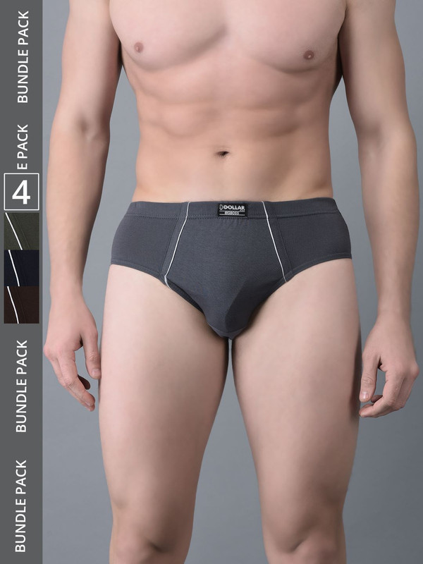 Dollar Bigboss Men's Assorted Pack of 4 Cotton Brief