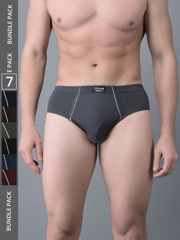 Dollar Bigboss Men's Assorted Pack of 7 Cotton Brief