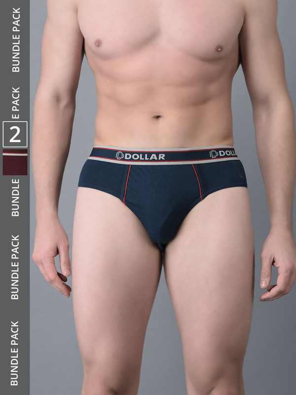 Dollar Bigboss Men's Assorted Pack of 2 Cotton Brief