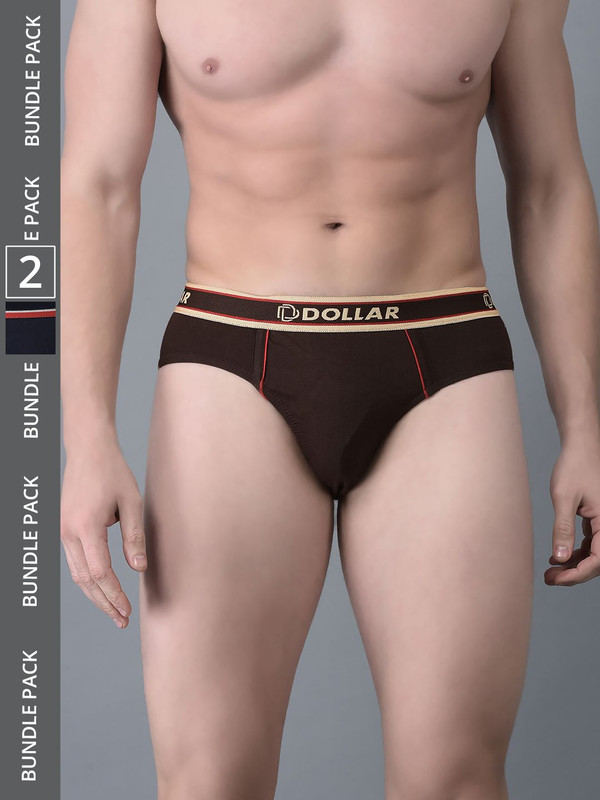 Dollar Bigboss Men's Assorted Pack of 2 Cotton Brief