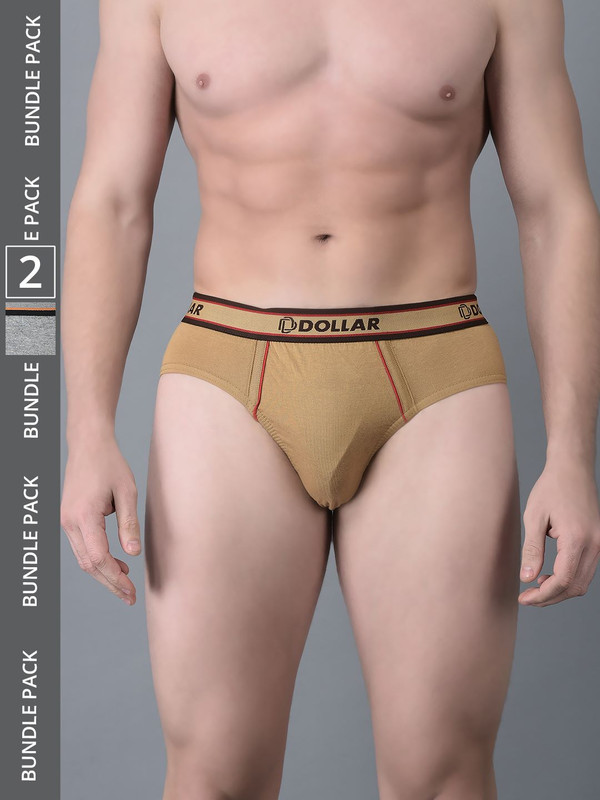 Dollar Bigboss Men's Assorted Pack of 2 Cotton Brief
