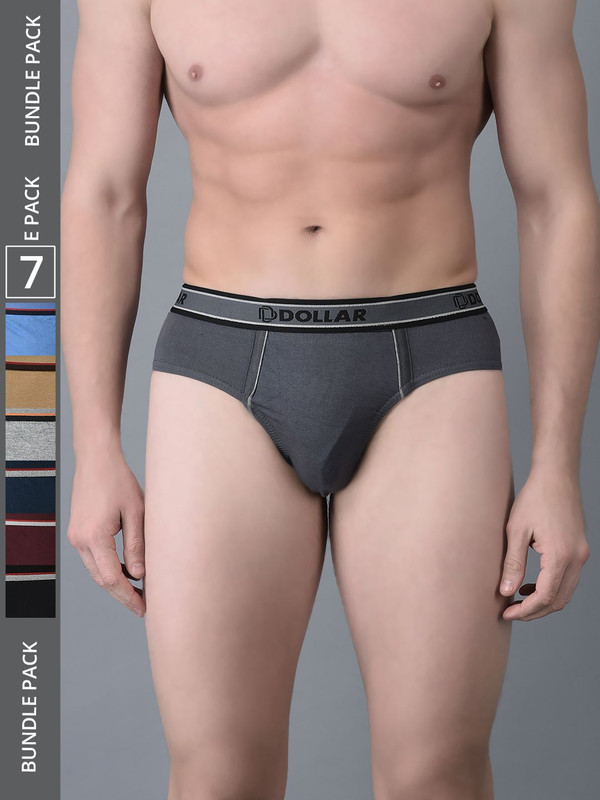 Dollar Bigboss Men's Assorted Pack of 7 Cotton Brief