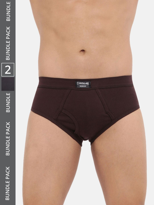 Dollar Bigboss Men's Assorted Pack of 2 Cotton Brief