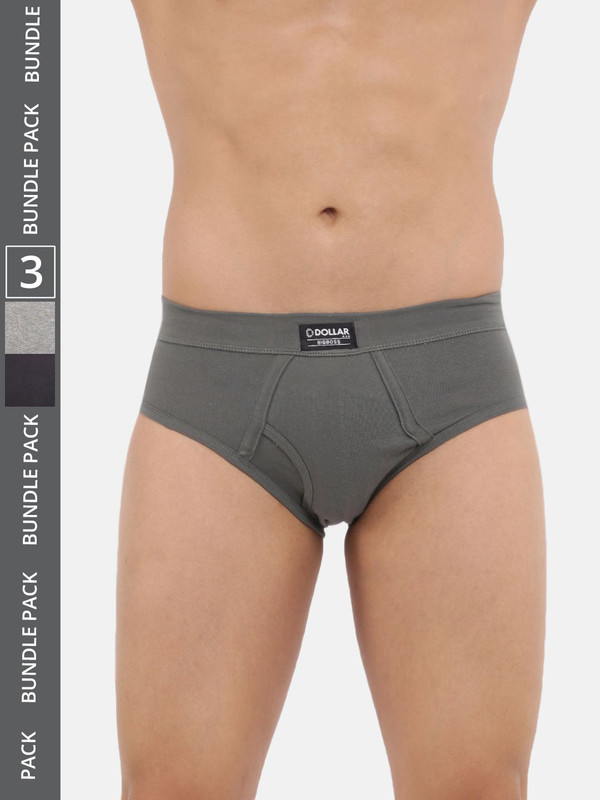 Dollar Bigboss Men's Assorted Pack of 3 Cotton Brief