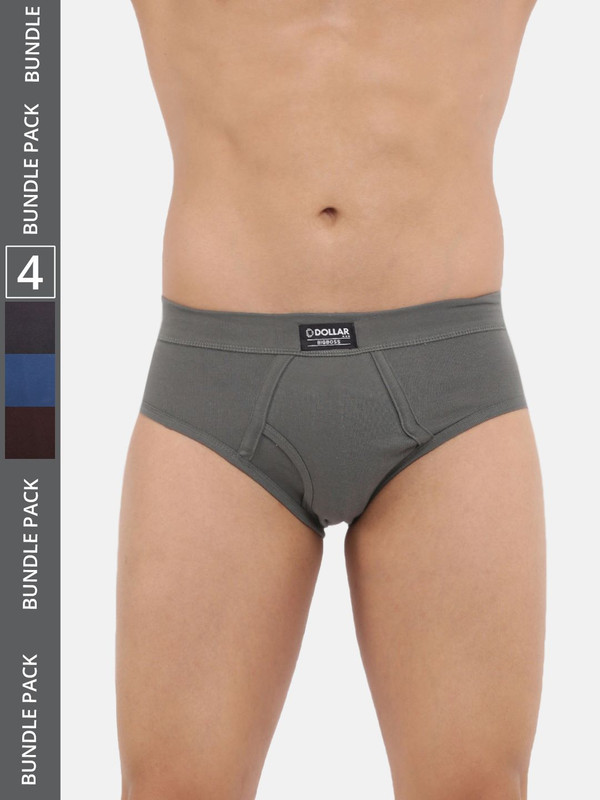 Dollar Bigboss Men's Assorted Pack of 4 Cotton Brief