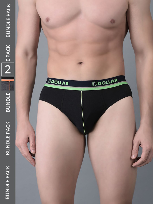 Dollar Bigboss Men's Assorted Pack of 2 Cotton Brief