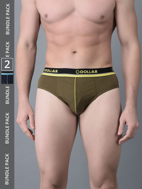 Dollar Bigboss Men's Assorted Pack of 2 Cotton Brief