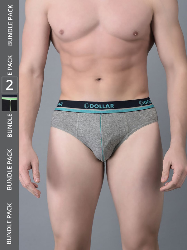 Dollar Bigboss Men's Assorted Pack of 2 Cotton Brief