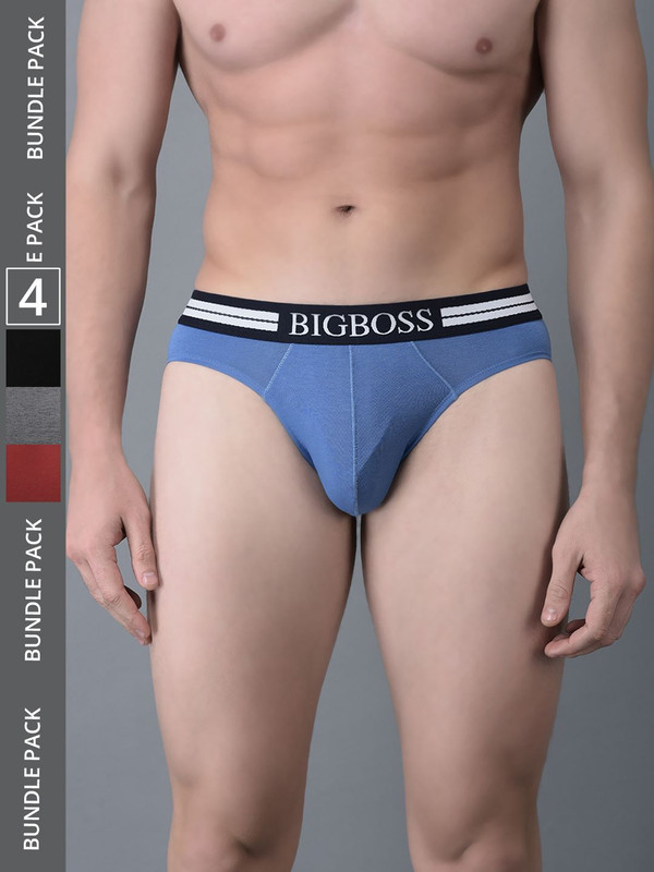 Dollar Bigboss Men's Assorted Pack of 4 Cotton Brief