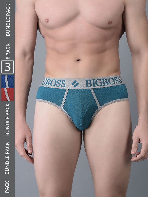 Dollar Bigboss Men's Assorted Pack of 3 Cotton Brief