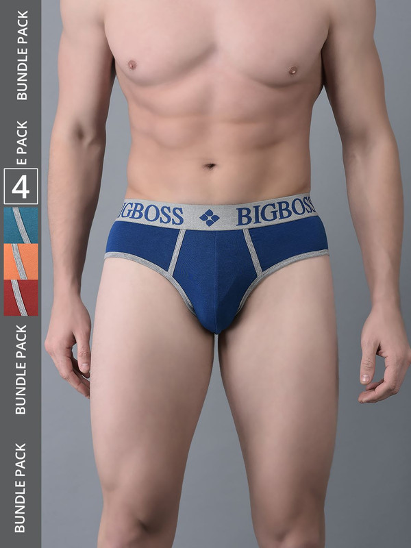 Dollar Bigboss Men's Assorted Pack of 4 Cotton Brief