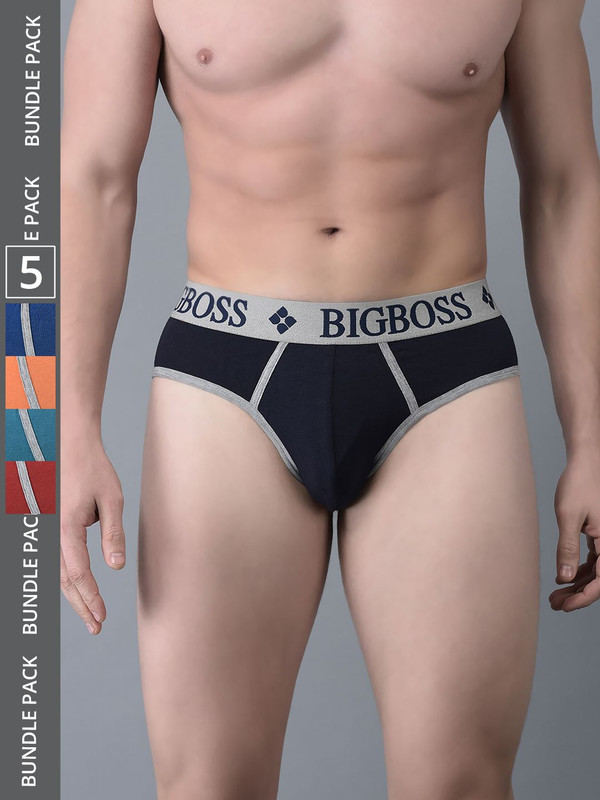 Dollar Bigboss Men's Assorted Pack of 5 Cotton Brief