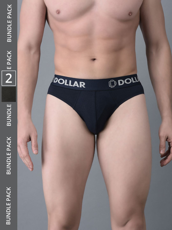 Dollar Bigboss Men's Assorted Pack of 2 Cotton Brief