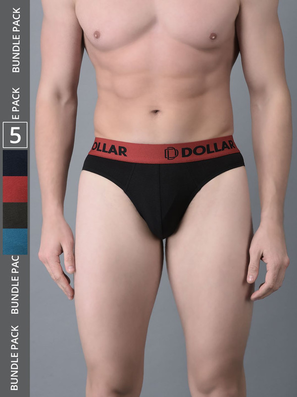 Dollar Bigboss Men's Assorted Pack of 5 Cotton Brief
