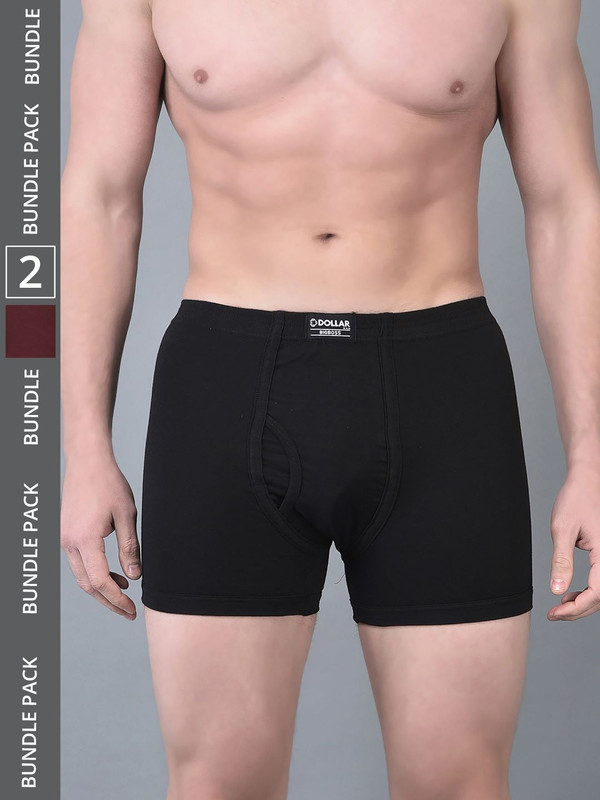 Dollar Bigboss Men's Assorted Pack of 2 Cotton Trunk