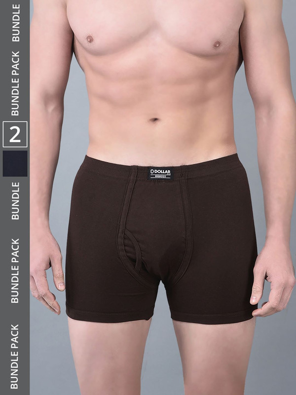 Dollar Bigboss Men's Assorted Pack of 2 Cotton Trunk