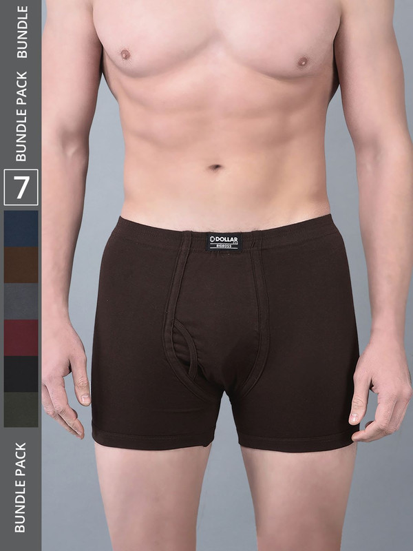 Dollar Bigboss Men's Assorted Pack of 7 Cotton Trunk
