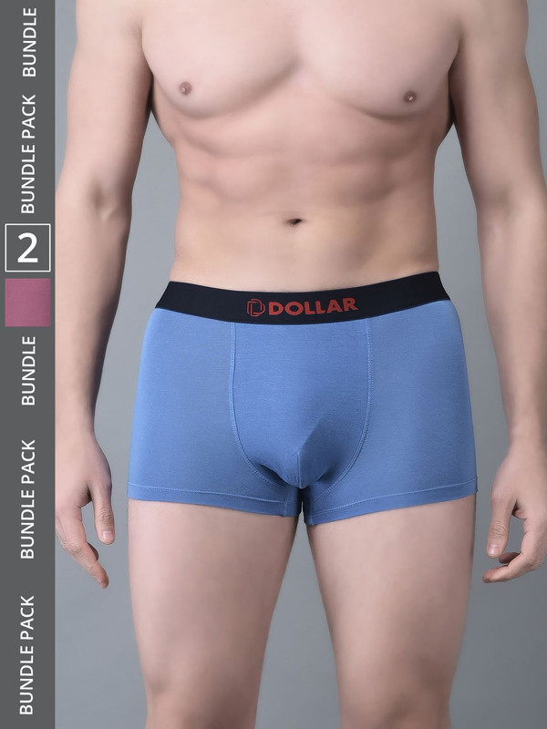 Dollar Bigboss Men's Assorted Pack of 2 Cotton Trunk