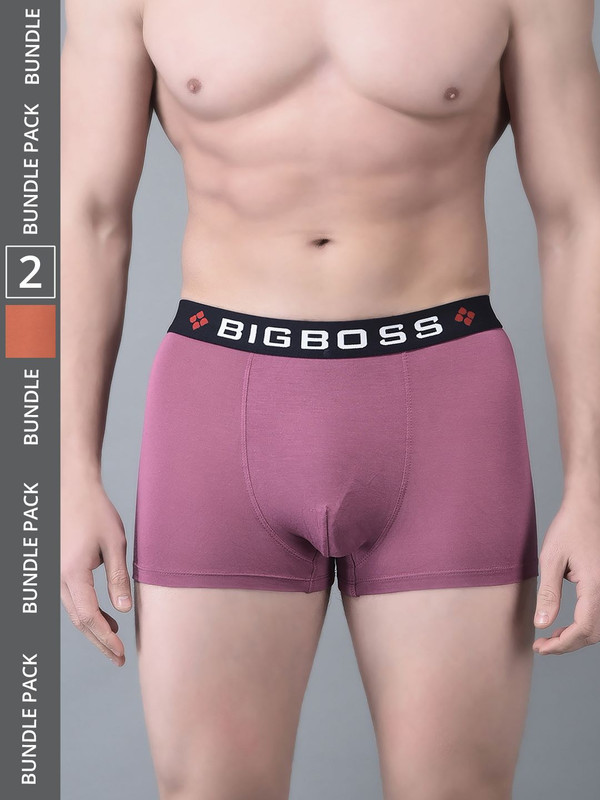 Dollar Bigboss Men's Assorted Pack of 2 Cotton Trunk