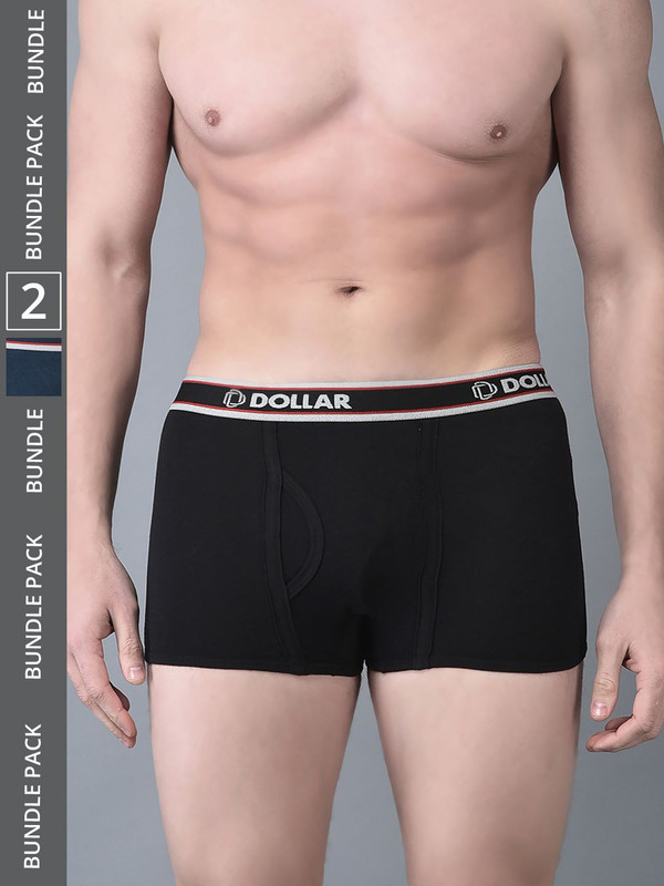 Dollar Bigboss Men's Assorted Pack of 2 Cotton Trunk