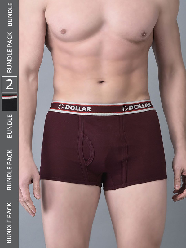 Dollar Bigboss Men's Assorted Pack of 2 Cotton Trunk