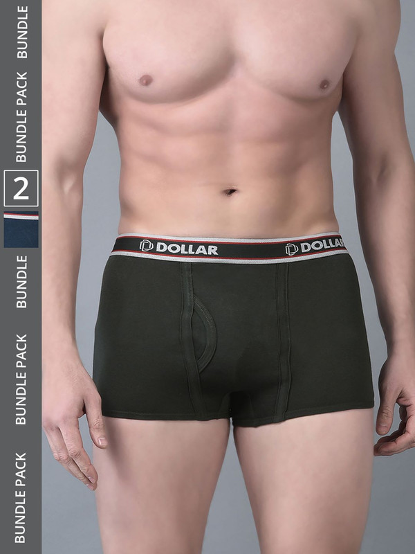 Dollar Bigboss Men's Assorted Pack of 2 Cotton Trunk