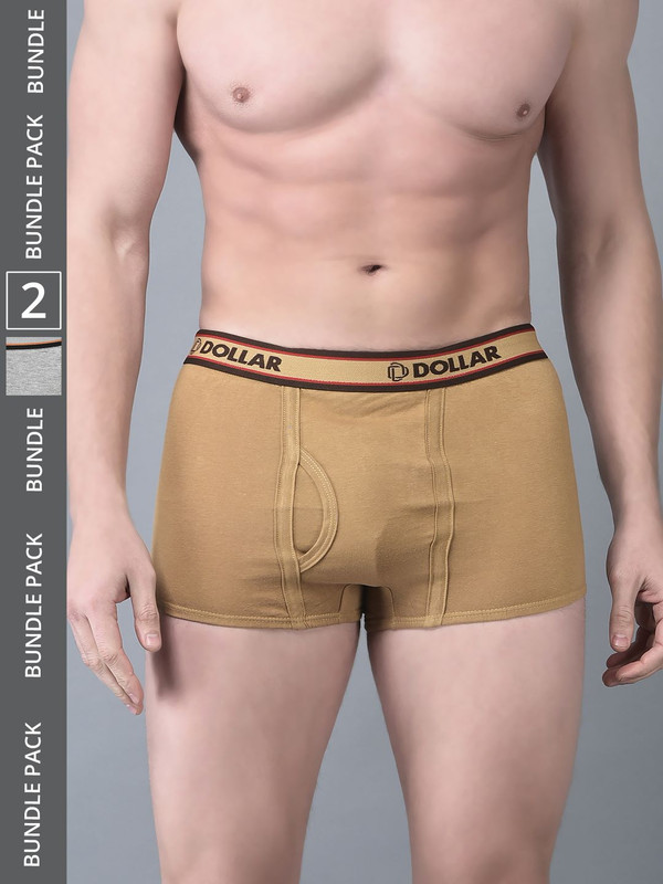 Dollar Bigboss Men's Assorted Pack of 2 Cotton Trunk