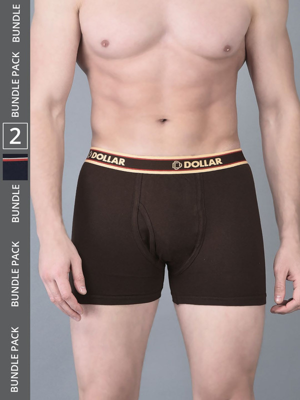 Dollar Bigboss Men's Assorted Pack of 2 Cotton Trunk