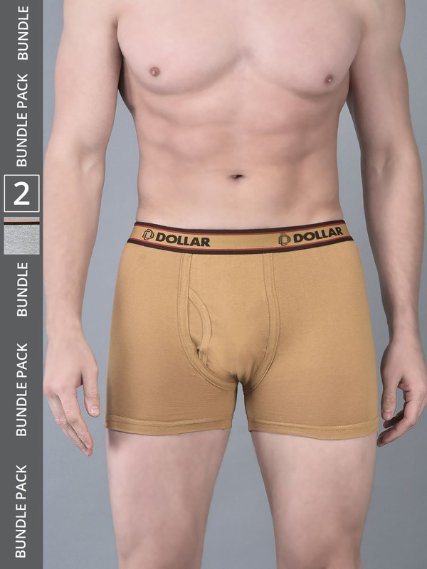 Dollar Bigboss Men's Assorted Pack of 2 Cotton Trunk