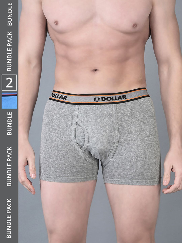 Dollar Bigboss Men's Assorted Pack of 2 Cotton Trunk