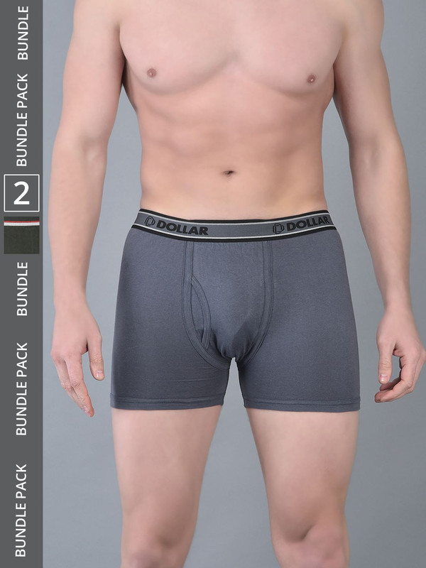 Dollar Bigboss Men's Assorted Pack of 2 Cotton Trunk