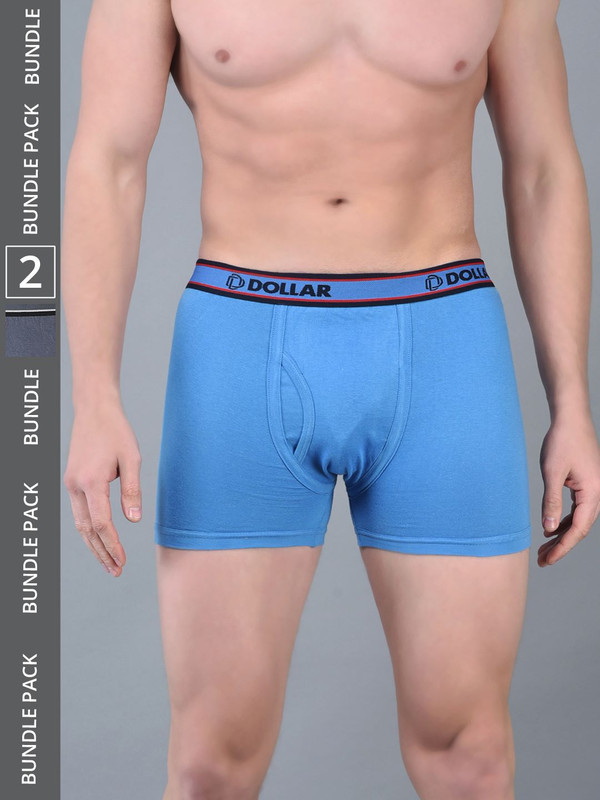 Dollar Bigboss Men's Assorted Pack of 2 Cotton Trunk
