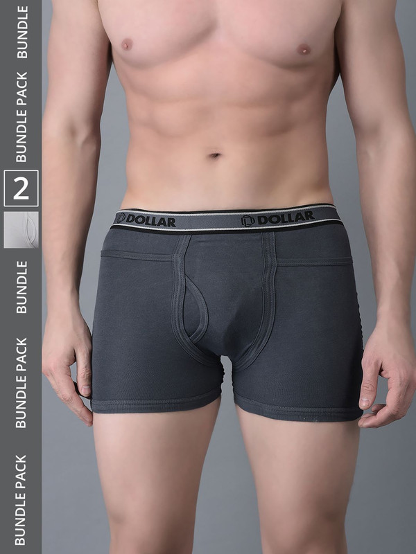Dollar Bigboss Men's Assorted Pack of 2 Cotton Trunk