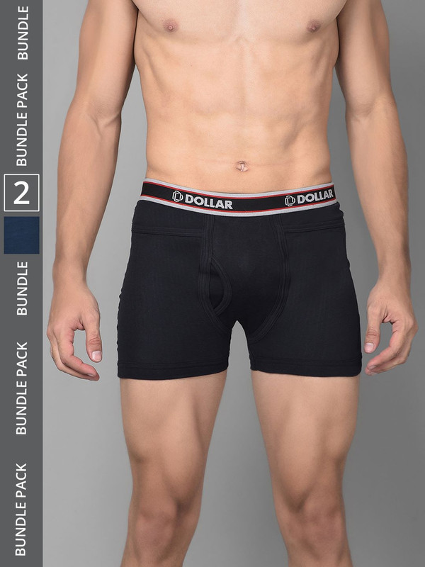 Dollar Bigboss Men's Assorted Pack of 2 Cotton Trunk