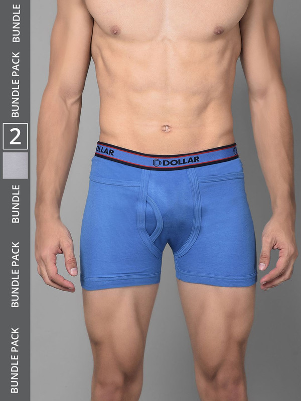Dollar Bigboss Men's Assorted Pack of 2 Cotton Trunk