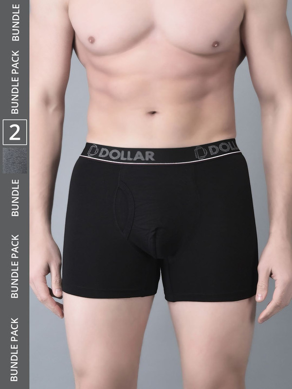 Dollar Bigboss Men's Assorted Pack of 2 Cotton Trunk