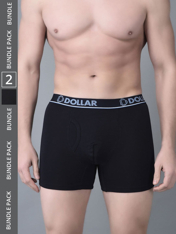 Dollar Bigboss Men's Assorted Pack of 2 Cotton Trunk