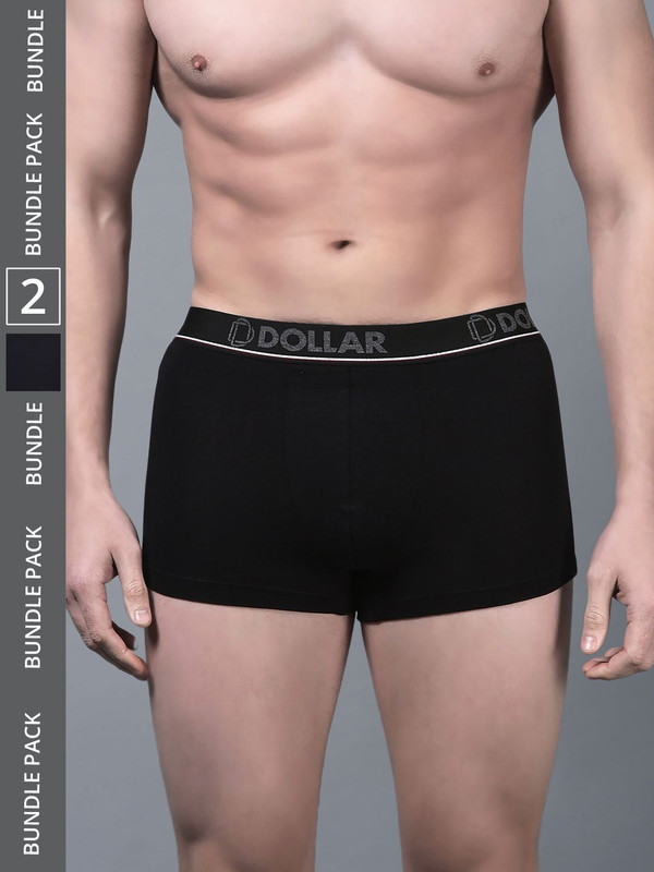 Dollar Bigboss Men's Assorted Pack of 2 Cotton Trunk