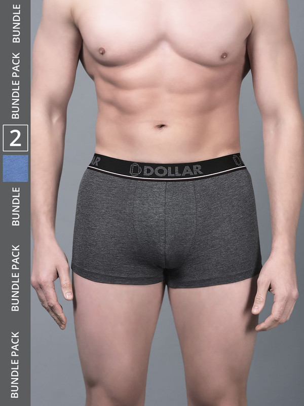 Dollar Bigboss Men's Assorted Pack of 2 Cotton Trunk