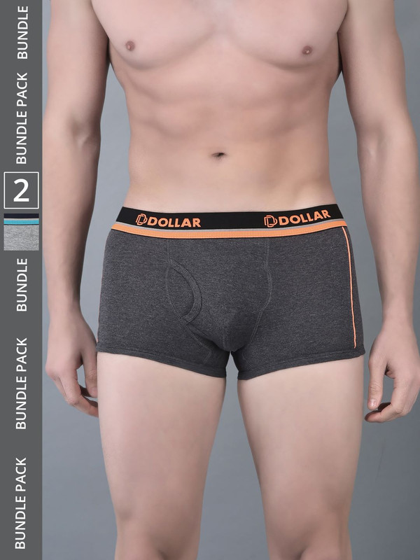 Dollar Bigboss Men's Assorted Pack of 2 Cotton Trunk