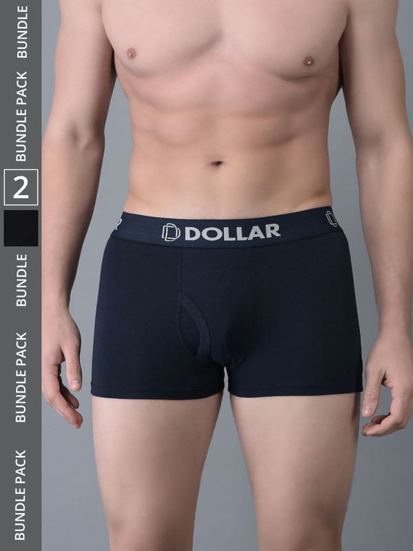 Dollar Bigboss Men's Assorted Pack of 2 Cotton Trunk